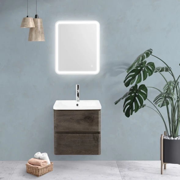 Тумба Rovere Nature Grigio 57 см BelBagno Albano ALBANO-CER-600-2C-SO-RNG