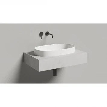 Раковина Salini S-Stone Greca 1803201M 64,5x38,5 см, встраиваемая сверху, белый матовый