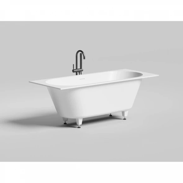 Ванна из литьевого мрамора Salini S-Sense Ornella Axis Kit 103513G 170,5x75,5 см, белый глянец
