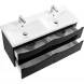 Тумба Nero Lucido 117,2 см BelBagno Marino MARINO-CER-1200-4C-SO-2-NL-P