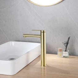 Смеситель для раковины Abber Emotion AF8811G Золото матовый