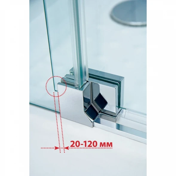 Душевой уголок 80-90x70-80 см Cezares SLIDER-AH-2-70/80-80/90-C-Cr прозрачное