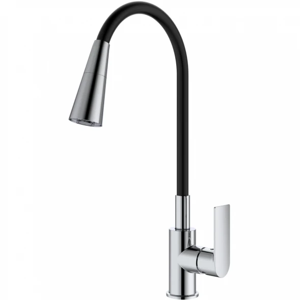 Смеситель для кухни Splenka S05.43 с гибким изливом, хром