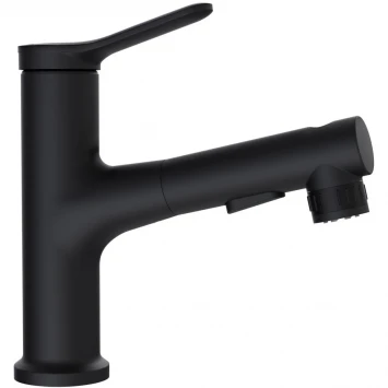 Смеситель для раковины BelBagno BB-LVMD-NERO-W0 без донного клапана, черный матовый