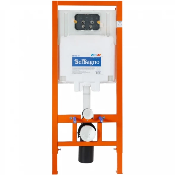 Комплект подвесной унитаз BelBagno Loto BB070CHR/SC + система инсталляции BelBagno BB002-80 + BB018-GV-BIANCO