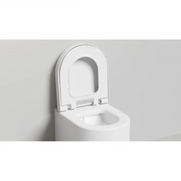 Унитаз подвесной Salini S-Stone Gemelli 240121KSM безободковый, с сиденьем микролифт, белый матовый