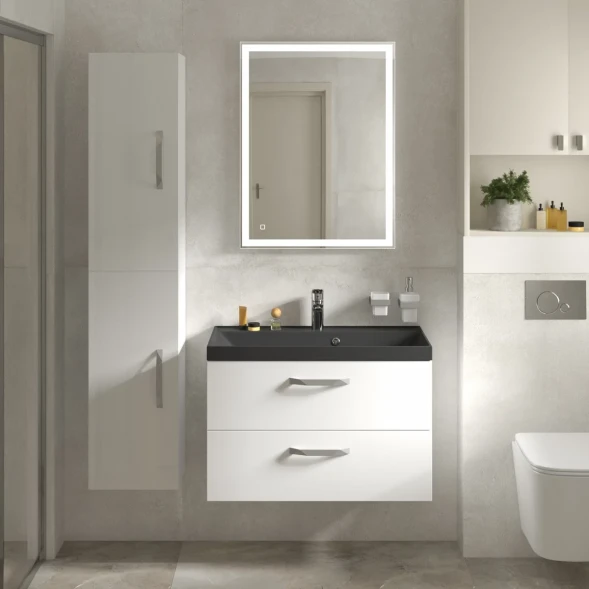 Пенал BelBagno Aurora AURORA-1600-2A-SC-BO-P-L подвесной L, Bianco Opaco