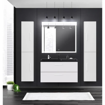 Пенал BelBagno Aurora AURORA-1600-2A-SC-BO-P-L подвесной L, Bianco Opaco