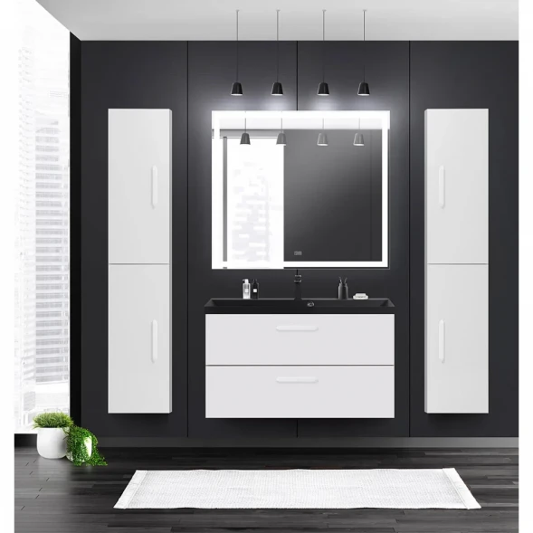 Пенал BelBagno Aurora AURORA-1600-2A-SC-BO-P-L подвесной L, Bianco Opaco
