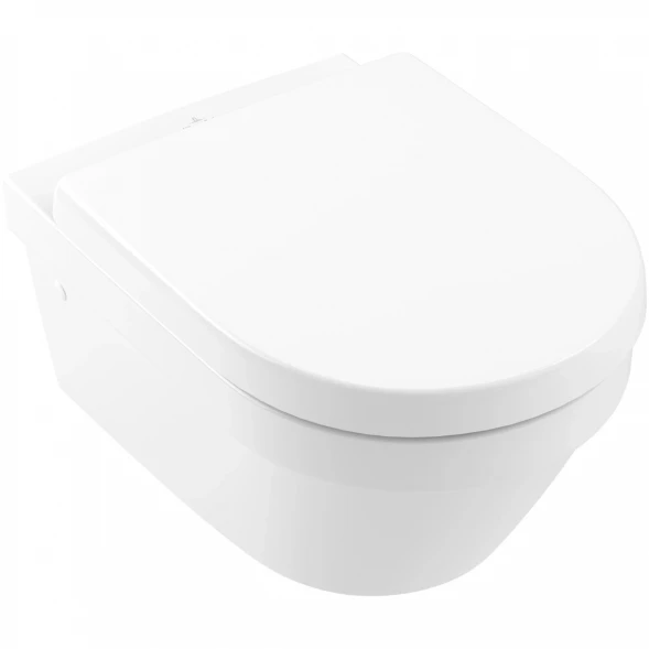 Унитаз подвесной Villeroy &amp; Boch Architectura 4694HR01 безободковый, с сиденьем микролифт, альпийский Белый