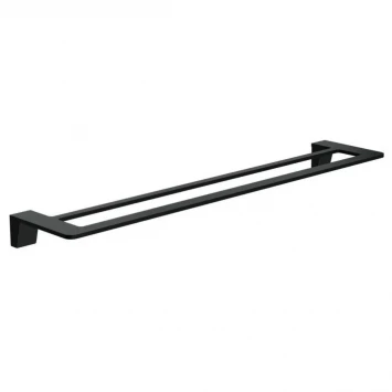 Полотенцедержатель Wonzon & Woghand WW-V2102-MB 58 см, двойной, черный матовый