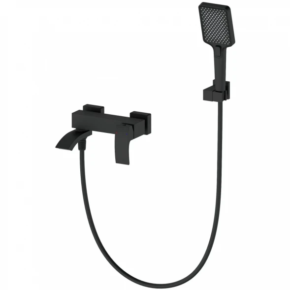Смеситель для ванны Wonzon &amp; Woghand Fit WW-88639009-MB с душевым гарнитуром, черный матовый