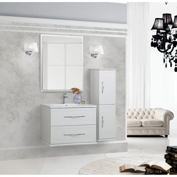 Зеркало Cezares Tiffany 45043 73x90 см, с LED-подсветкой, антизапотеванием, Bianco Opaco