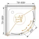 Душевой уголок Cezares Pratico 80x80 см текстурное стекло PRATICO-R-2-80-P-Cr