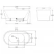 Акриловая ванна BelBagno BB71-1500-W0 150x75 см, отдельностоящая, белый
