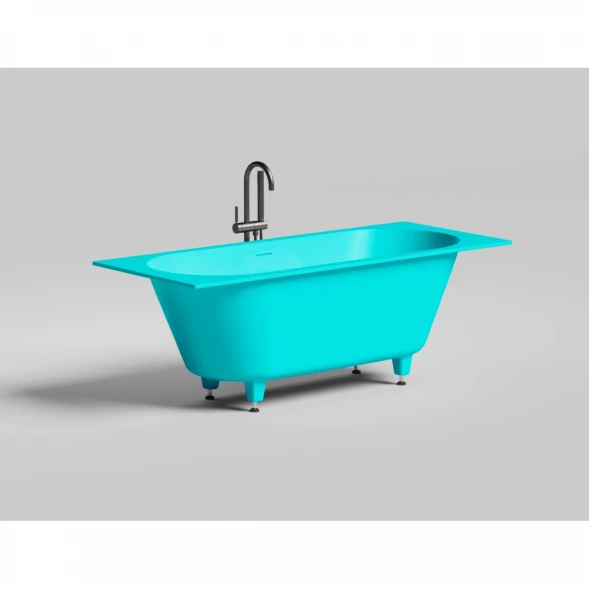 Ванна из литьевого мрамора Salini S-Sense Ornella Axis Kit 103511MF 180x80 см, покраска по RAL матовый полностью