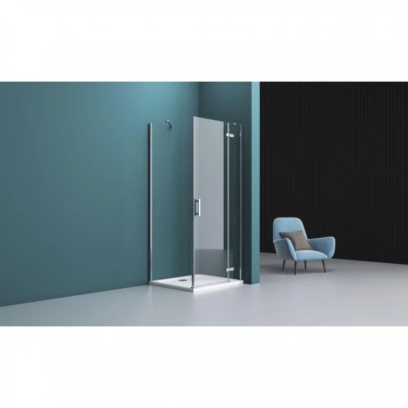 Душевой уголок 90x100 см BelBagno Kraft KRAFT-AH-12-90/100-C-Cr-R прозрачное