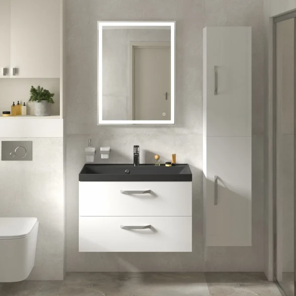 Пенал BelBagno Aurora AURORA-1600-2A-SC-BO-P-R подвесной R, Bianco Opaco
