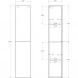 Пенал BelBagno Aurora AURORA-1600-2A-SC-BO-P-R подвесной R, Bianco Opaco