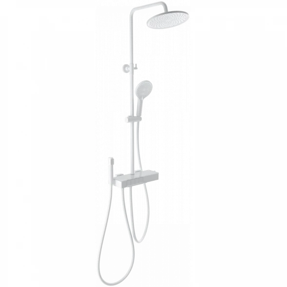 Душевая система Wonzon &amp; Woghand Muse Forte WW-B3580-MW 255 мм, с термостатом, белый матовый