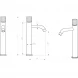 Смеситель для раковины Boheme Stick Diamond 122-BB черный матовый