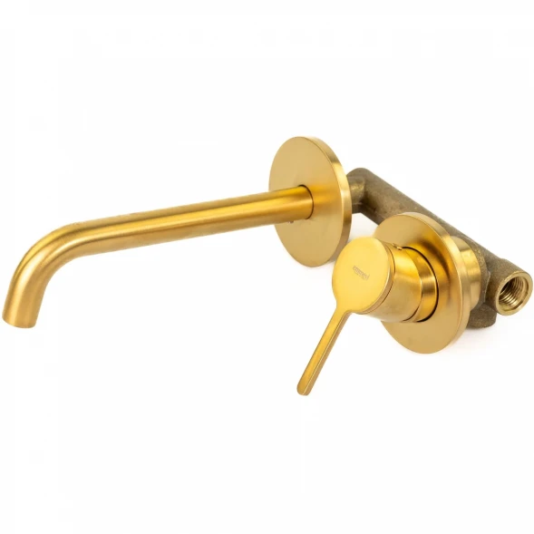 Смеситель для раковины Emmevi Filobrass 85155/ORS встраиваемый, без донного клапана, Золото матовый