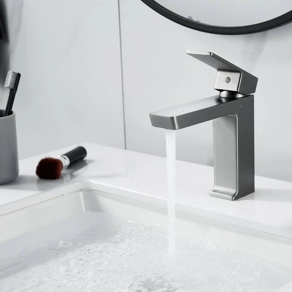 Смеситель для раковины Rose R1801T-1 оружейная сталь