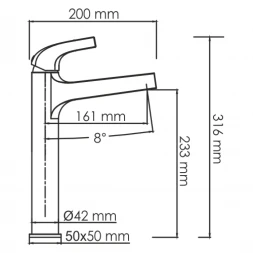 Смеситель для раковины WasserKRAFT Sauer 7103H Золото