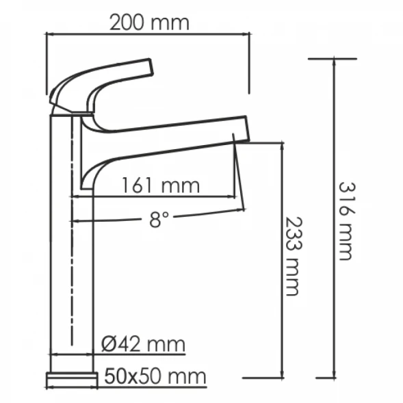 Смеситель для раковины WasserKRAFT Sauer 7103H Золото