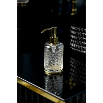 Дозатор для жидкого мыла Boheme Aura 10250-G настольный, золотой