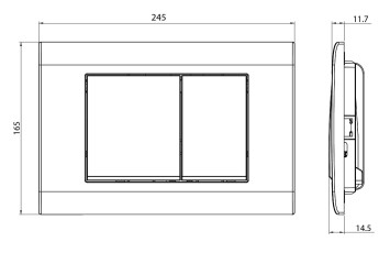 Кнопка смыва Charus Minimalista FP.310.GRP.01 графит матовый