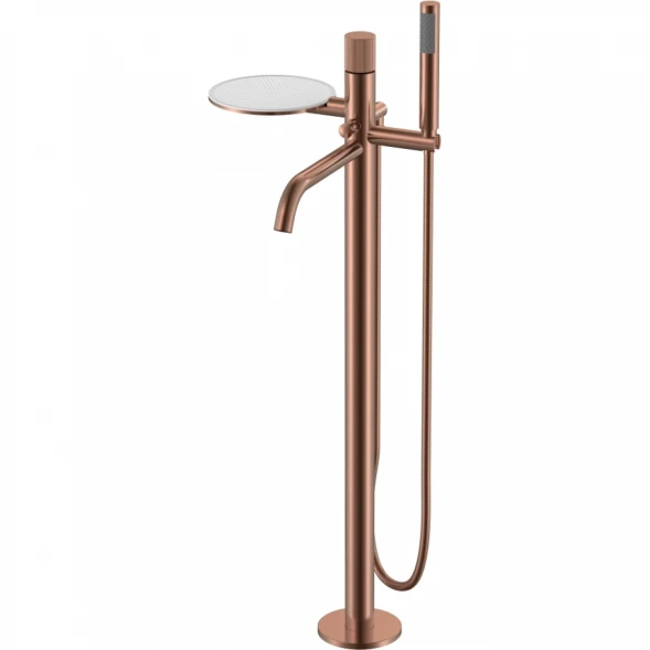 Смеситель напольный для ванны Boheme Stick Linea 129-CB.3 медь матовая