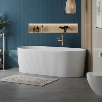 Акриловая ванна BelBagno BB411-1700-800-MATT 170x80 см, отдельностоящая, белый матовый