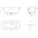 Ванна из литьевого мрамора Salini S-Sense Ornella Axis Kit 103511GF 180x80 см, покраска по RAL глянец полностью
