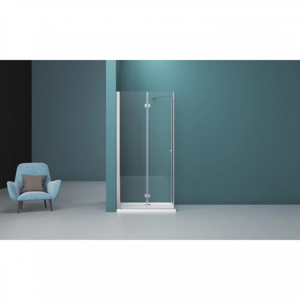 Душевой уголок 80x100 см BelBagno Albano ALBANO-ASH-1-80/100-C-Cr прозрачное