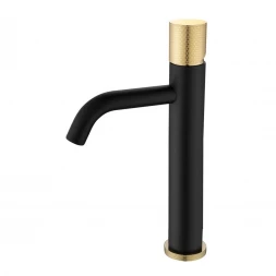 Смеситель для раковины Boheme Stick Touch 122-BG.2 Золото/черный матовый