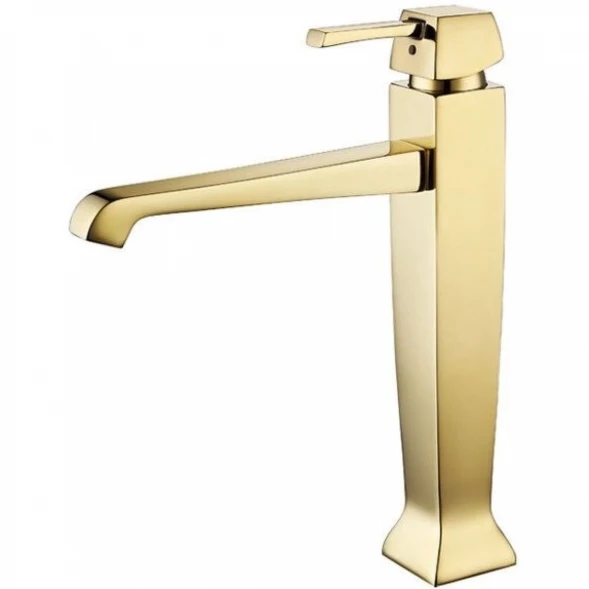 Смеситель для раковины Caprigo Diamante 50-023-oro с донным клапаном, Золото