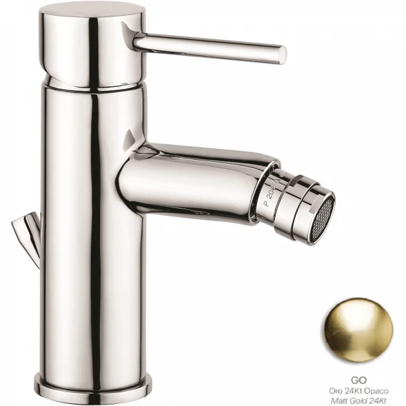 Смеситель для биде Emmevi Piper 45004/ORS с донным клапаном, Золото матовый