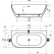 Акриловая ванна 166x80 см Ravak Freedom W XC00100024