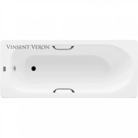 Ванна чугунная Vinsent Veron Soissons VCN1707042H/VH0012CH 170x70 см, с ручками, белый